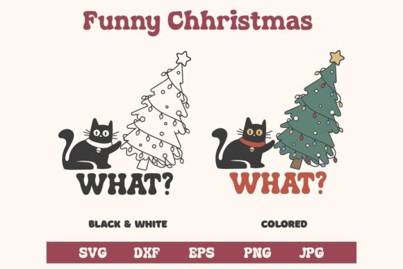 Funny Christmas Cat SVG Design Review for Real Embroidery Projects