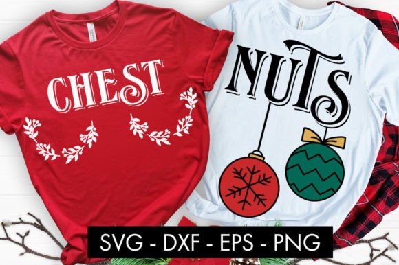 Funny Christmas Chestnuts Couple SVG