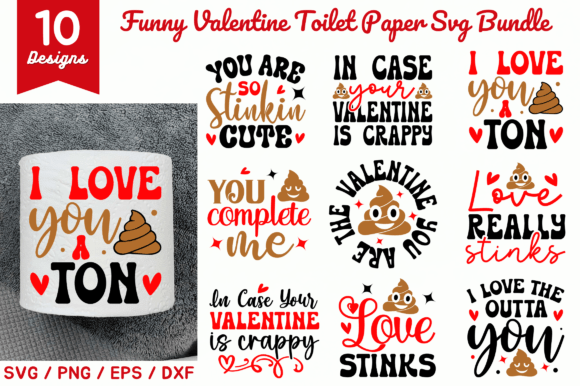 Funny Valentine Toilet Paper Svg Bundle Review